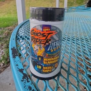 Vintage Marvel Ghost Rider Hero Caps Skullfire Pog Pack - New & Unopened